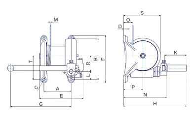 WH 2 S, WH 5 S und WH 7 S Maßzeichnung