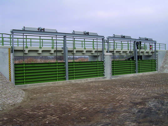 Flutpolder Niederhof und Flutpolder Neuendamm bei  Schwedt an der Oder