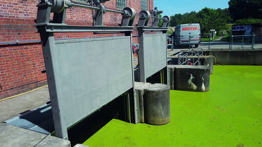 KÖSTER-Fischschutzanlagen nach der Montage im Schöpfwerk Ochsenwerder in Hamburg