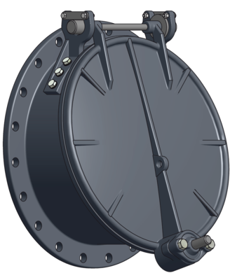 Rückstauklappen mit Schlagdämpfung