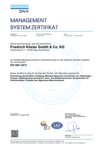 ISO9001:2015 Zertifikat