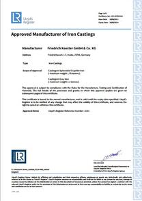 KÖSTER Maschinenfabrik und Gießerei - Zertifizierung