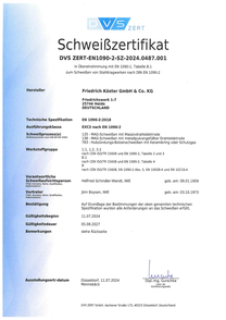 KÖSTER Maschinenfabrik und Gießerei - Zertifizierung